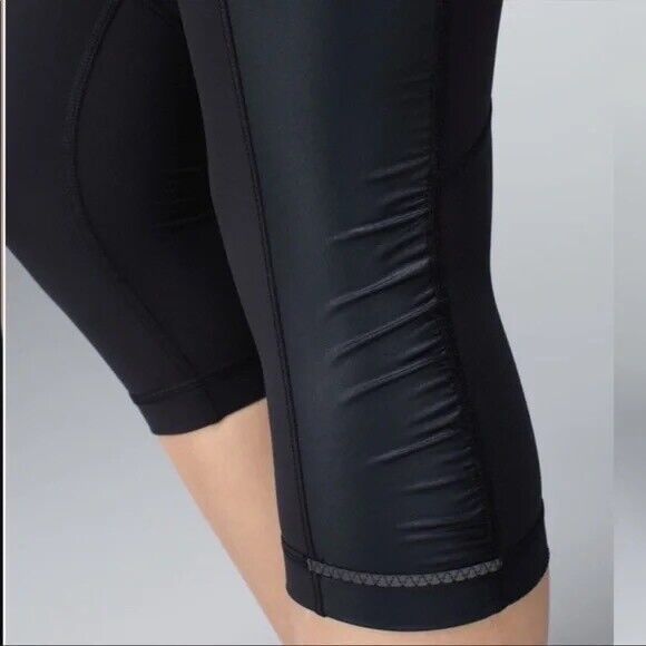 Lululemon Womens Cut The Crop Legging Size 6 Black Capri Cropped Pockets Yoga - Picture 4 of 10